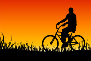 cycling silhouette