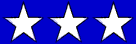 Chosen Sites Logo - Three White Stars on a Blue Field