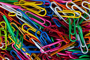colorful paper clips for the office